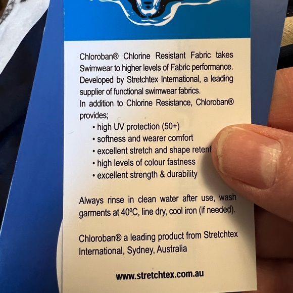 Dolfin Womens Swimsuit One Piece Bathing Swim Suit Navy Blue Vintage NWT Size 30 - Picture 11 of 12